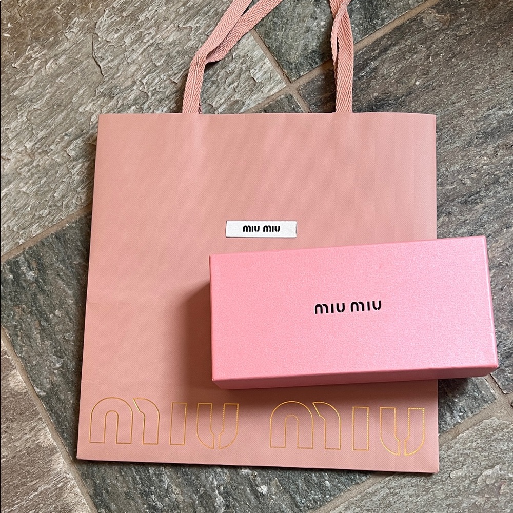 Miu Miu Pink Gift Bag and Box Set